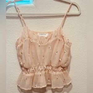 ASTR cream floral top